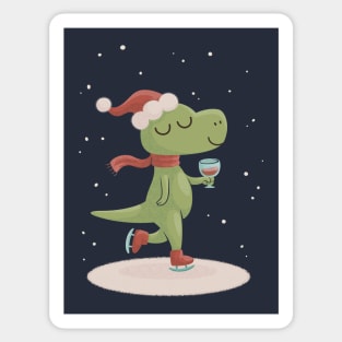 Christmas T-Rex Winosaur Dinosaur Sticker